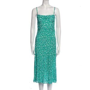 Realisation Par Silk Amelia Midi Slip Dress in Poison Ivy (Size M)
